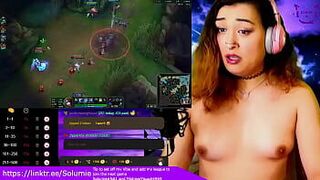 transgirl playing league of legends while viewers control her vibrator - porn video