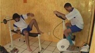 Anal ramming dong eating horny latin gay jocks nasty session - porn video