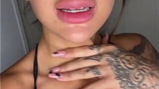 SUSY GALA wearing MICRO BIKINI masturbating with DILDO her CREAMY PUSSY - porn video