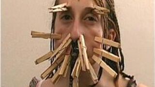 Samara Face Bondage and Bizarre Nose Torments - porn video