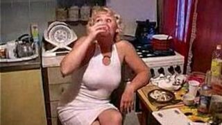 A step mom fucked by her son in the kitchen river - porn video