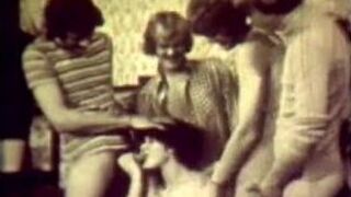 Three Boys Gangbang a Hairy Lady - porn video