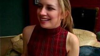 Blonde hairy pussy eating - porn video