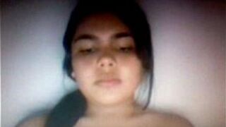 she touches her tits while looking at my cock - porn video