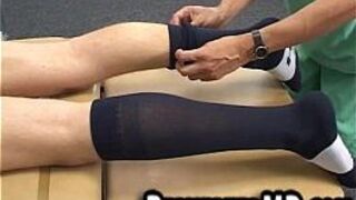 Sexy hunk patient gets massaged by this hunk doctor - porn video