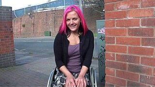 Wheelchair bound Leah Caprice in uk flashing and outdoor nudity - porn video