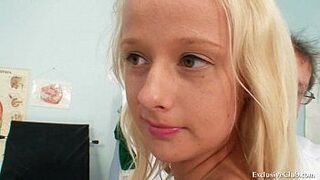 Vagina exam of an attractive sexy blonde - porn video