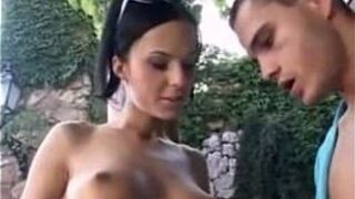 Brenda Black aka Amanda Skinny Teen Outdoor Sex - porn video