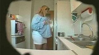 my busty in kitchen - porn video